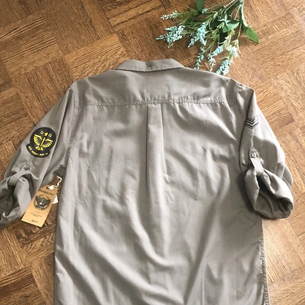 URBANOLOGY Mens Army green shirt - Picture 5 of 7